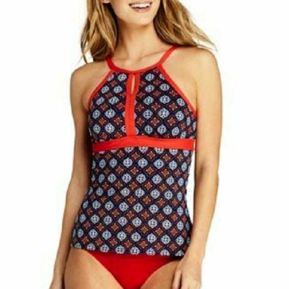 Land's End Other - Land's End Keyhole Tankini Top Blue Deep Sea Blue